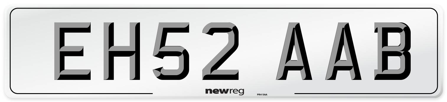 EH52 AAB Number Plate from New Reg